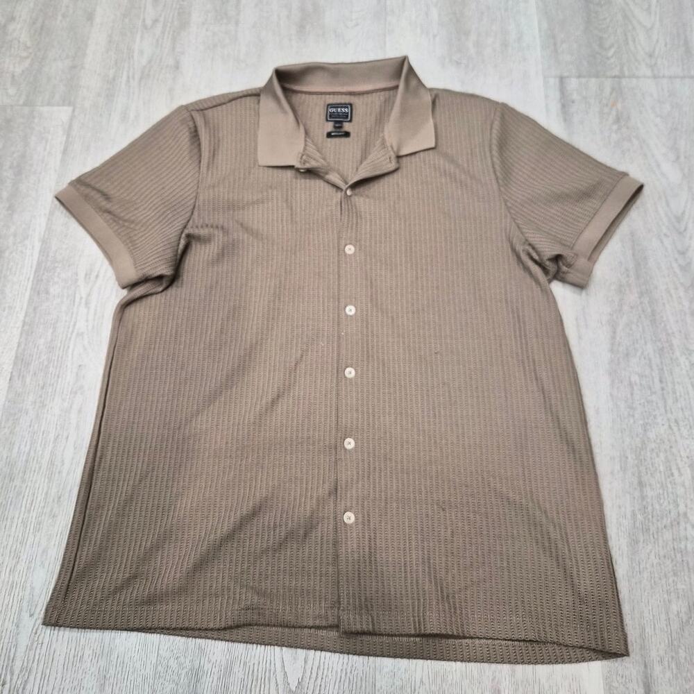 Guess Regular Fit Brown Casual Shirt Size XL